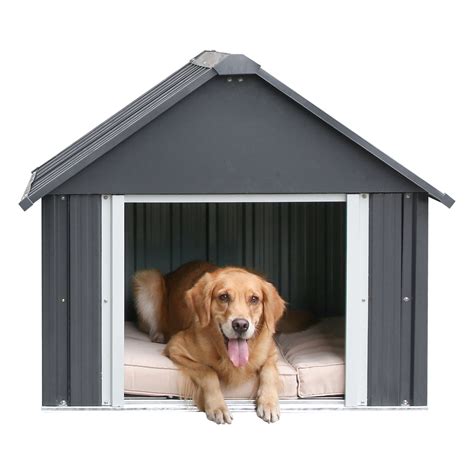 metal dog house roof|waterproof metal dog house.